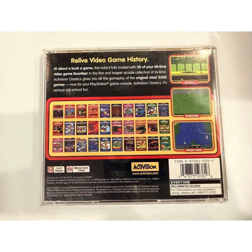 Activision Classic Games Atari 2600 Sony PlayStation 1 PS1 SLUS-00777 Retro 1999
